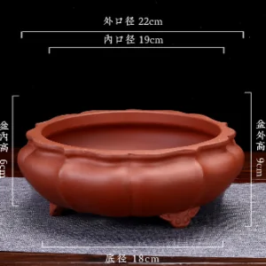 Diamond flower-shaped Pot 22cm